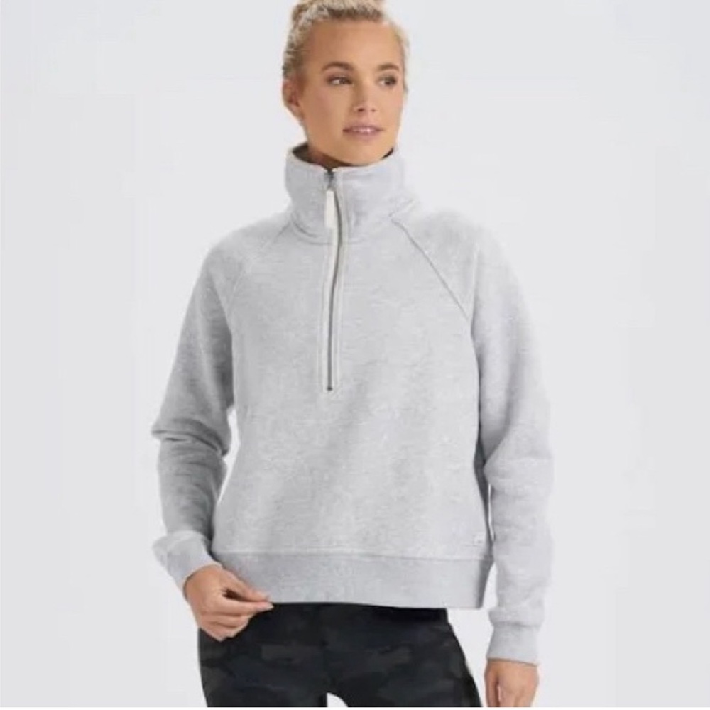 Vuori Restore Half-zip sweatshirt, heather grey, size small